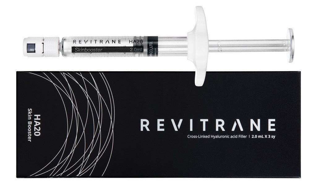 Revitrane HA20 Skin Booster 20 mg/ml cu acid hialuronic pentru hidratare profundă, biorevitalizare și îmbunătățirea elasticității pielii.