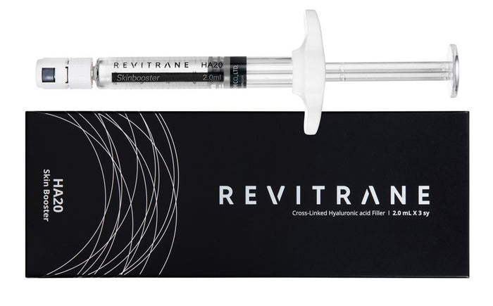 Revitrane HA20 Skin Booster 20 mg/ml cu acid hialuronic pentru hidratare profundă, biorevitalizare și îmbunătățirea elasticității pielii.